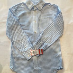 Blue check blue dress shirt